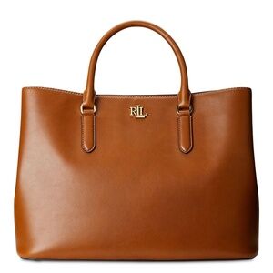Lauren Ralph Lauren Smooth Leather Large Marcy Satchel